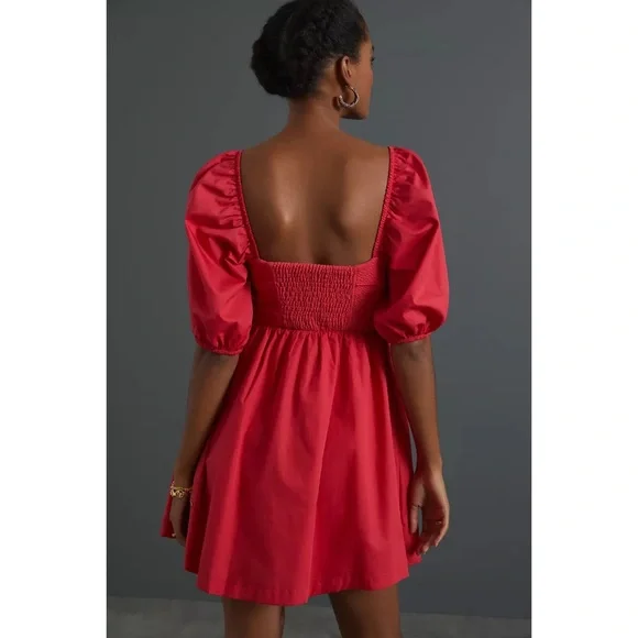 Maeve Puff-Sleeved Sweetheart Mini Dress - Picture 2 of 3